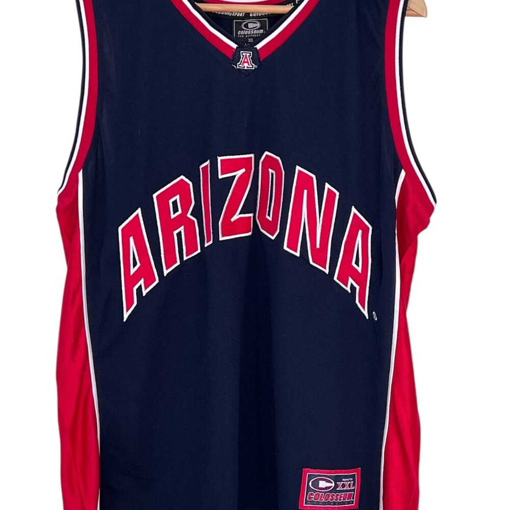 Arizona Wildcats Vintage Rare Collegiate Basketball Jersey Lightweight Navy XL